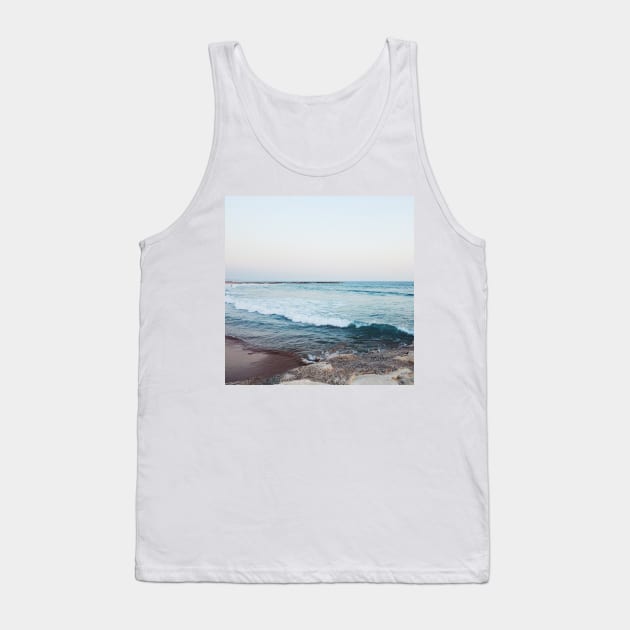 Calm Ocean Waves Tank Top by AlexandraStr